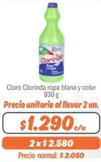 Mayorista 10 Cloro Clorinda ROpa Blana y Color 930g oferta