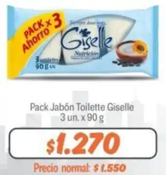 Mayorista 10 Pack Jabón Toilette Giselle 3un x 90g oferta