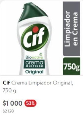 Lider Cif Crema Limpiador Original 750g oferta