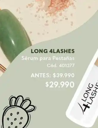 Cruz Verde Sérum para pestañas long 4lashes oferta