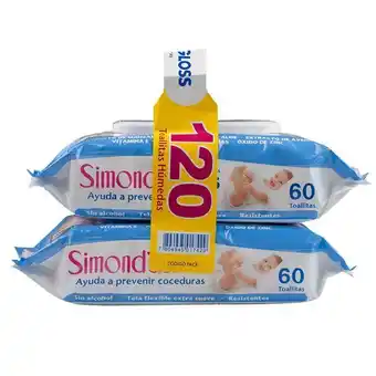 Santa Isabel Toallas húmedas simond's gloss 2 x 60 un. oferta