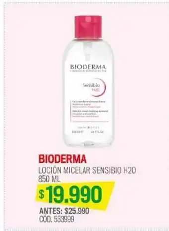Cruz Verde Loción micelar sensibio h20 bioderma 850ml oferta