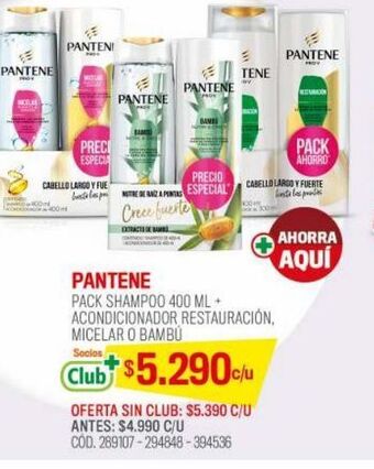 Cruz Verde Pack shampoo pro v restauración 400 ml + aconcionador 200 ml oferta