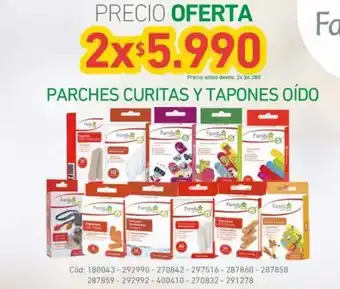 Cruz Verde Parches curitas y tapones oído oferta