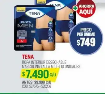 Cruz Verde Ropa interior desechable pants men talla m x10 oferta