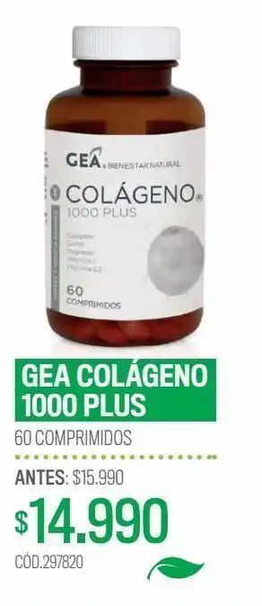 Cruz Verde Gea colágeno 1000 plus 60 comp oferta