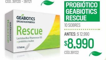 Cruz Verde Probiótico geabiotics rescue 10 sobres oferta