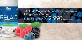 Cruz Verde Citrato de magnesio b-complex y l-triptofano 150g oferta