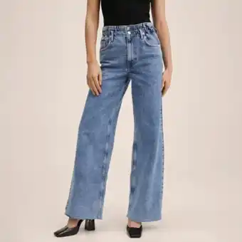 Falabella Mango jeans wideleg tiro alto elástica marcela mujer oferta