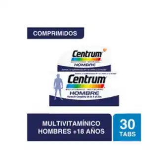 Salcobrand Centrum hombre, multivitamínico, frasco x30 comprimidos oferta