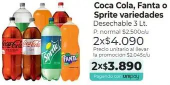 Mayorista 10 Coca Cola, Fanta o Sprite Variedades 3lt oferta