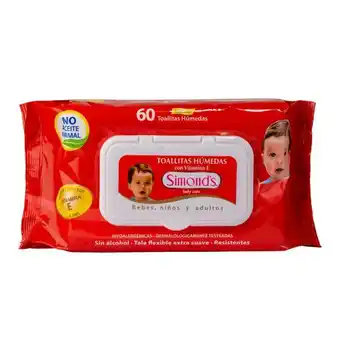 Santa Isabel Toallas húmedas simond's roja vitamina e con tapa 60 un. oferta