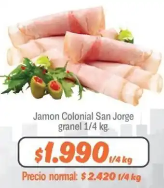 Mayorista 10 Jamon Colonial San Jorge Granel 1/4g oferta