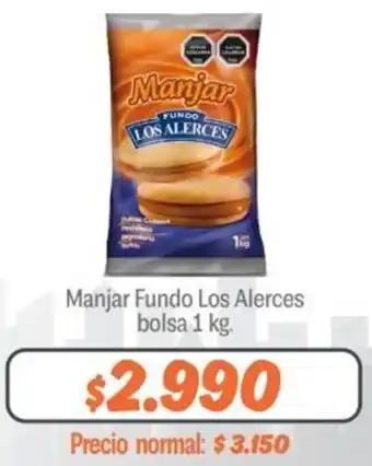 Mayorista 10 Manjar Fundo Los Alercres Bolsa 1kg oferta