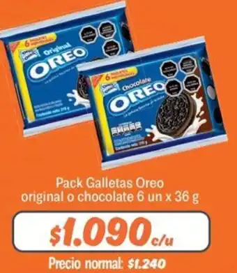 Mayorista 10 Pack Galletas Oreo Original o Chocolate 6 un x 36g oferta