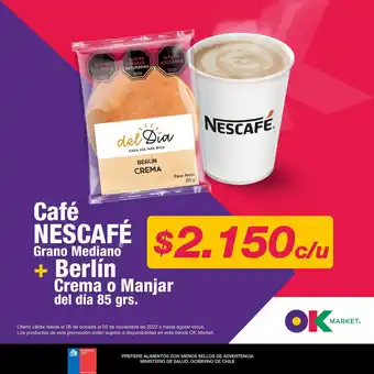 Nescafe Cafe Grano Mediano + Berlin Crema o Manjar del dia 85 grs
