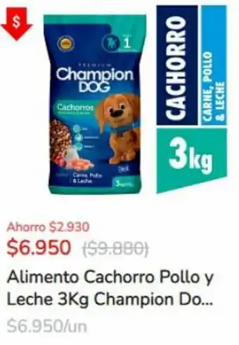 Alimento Cachorro Pollo y Leche 3kg Champion Dog
