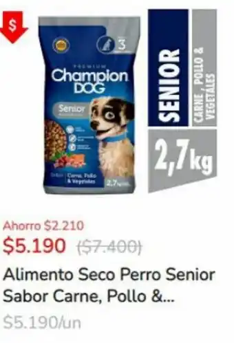 Super Bodega a Cuenta Alimento Seco Perro Senior Sabor Carne Pollo oferta