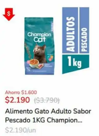 Super Bodega a Cuenta Champion Cat Alimento Gato Adulto Sabor Pescado 1kg oferta