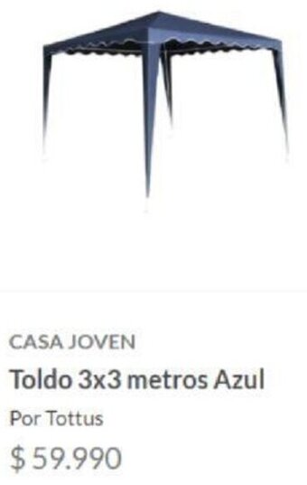 Tottus Casa Joven Toldo 3 x 3 Metros Azul oferta