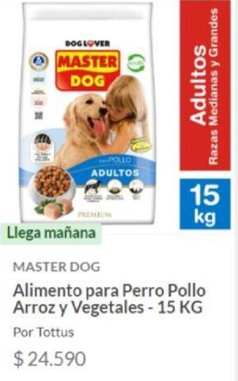 Tottus Master Dog Alimento para Perro Pollo Arroz y Vegetales 15kg oferta