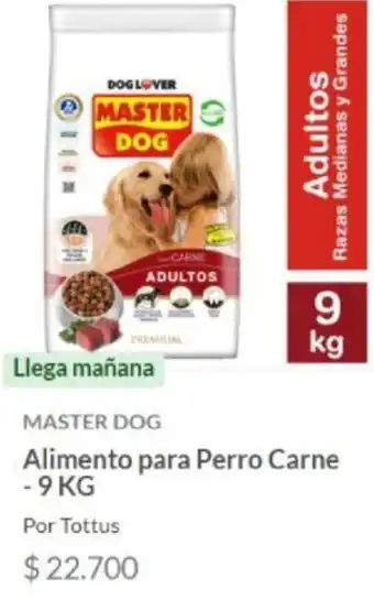 Tottus Master Dog Alimento para Perro Carne 9kg oferta