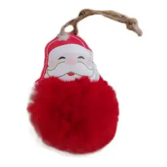 Colgante santa pompón rojo