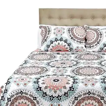 Chantilly Cubrecama microfibra estampado mandala 2.5 plazas oferta