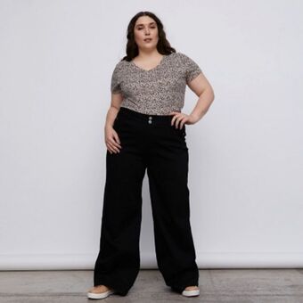 Falabella Newport jeans wide leg tiro alto mujer oferta