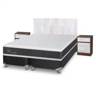 Falabella Box spring ortopedic 2 plazas + muebles legno oferta