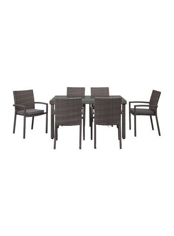 Paris Juego de comedor terraza blanca 6 sillas oferta