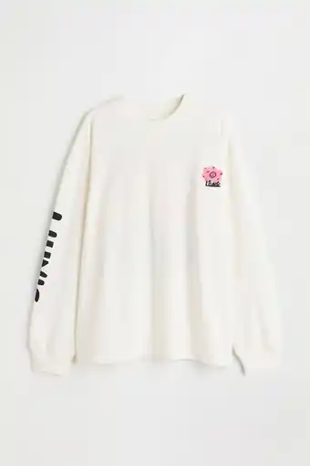 H&M Top oversize de punto con motivo oferta