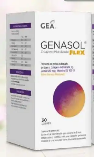 Cruz Verde Genasol gea genasol flex colageno hidrolizado naranja 30 sobres oferta