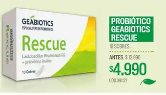 Cruz Verde Probiótico geabiotics rescue 10 sobres oferta