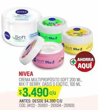 Cruz Verde Nivea cr.soft 200ml. oferta