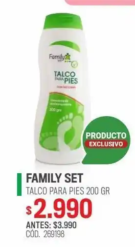 Cruz Verde F.set talco des.pies 200g oferta