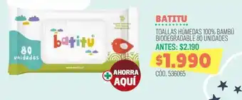 Cruz Verde Toallitas húmedas para bebé batitu oferta
