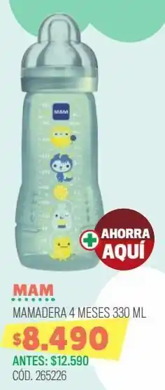 Cruz Verde Mam mamadera 4meses 330ml oferta