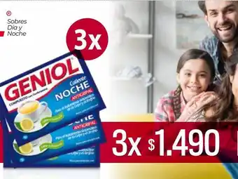 Cruz Verde Geniol caliente noche paracetamol 400 mg solución oral 1 sobre oferta
