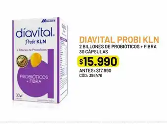 Cruz Verde Diavital probi kln 2 billones de probióticos + fibra 30 cápsulas oferta