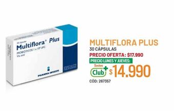 Cruz Verde Multiflora plus probióticos 30 cápsulas oferta