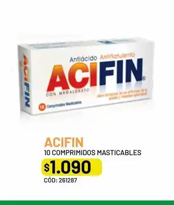 Cruz Verde Acifin antiácido magaldrato 480 mg simeticona 100 mg 10 comprimidos masticables oferta