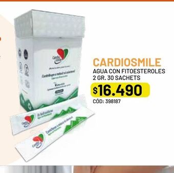 Cruz Verde Cardiosmile agua con fitoesteroles 2 gr 30 sachets oferta