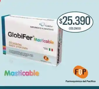 Cruz Verde Globifer masticables 30 tabletas sabor chocolate oferta