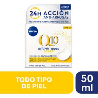 Crema facial antiarrugas q10 power nivea dia fps20 piel normal a seca 50ml