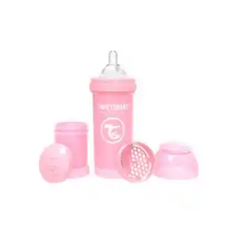 Mamadera anticólico 260 ml rosado pastel