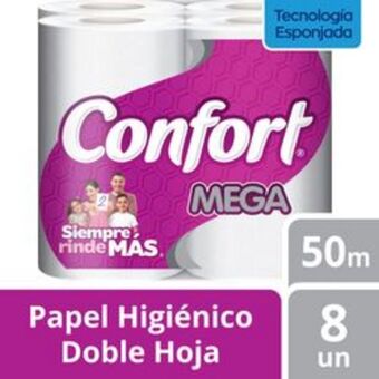 Unimarc Papel higiénico confort doble hoja 8 un (50 m) oferta