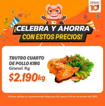 Mayorista 10 Trutro Cuarto De Pollo King Granel kg oferta
