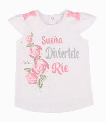 Limonada Polera con lazos bebé niña rosado oferta