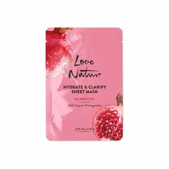 Oriflame Mascarilla facial hidratante y aclarante con granada orgánica love nature oferta